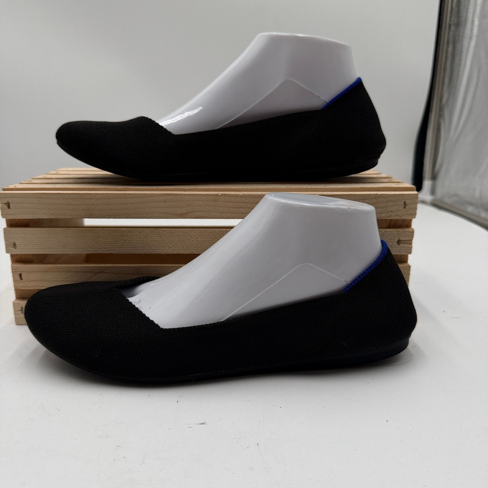Rothy's The Point Flat Size 9 Pointed Toe Knit Black Women's Shoes